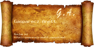 Gasparecz Anett névjegykártya